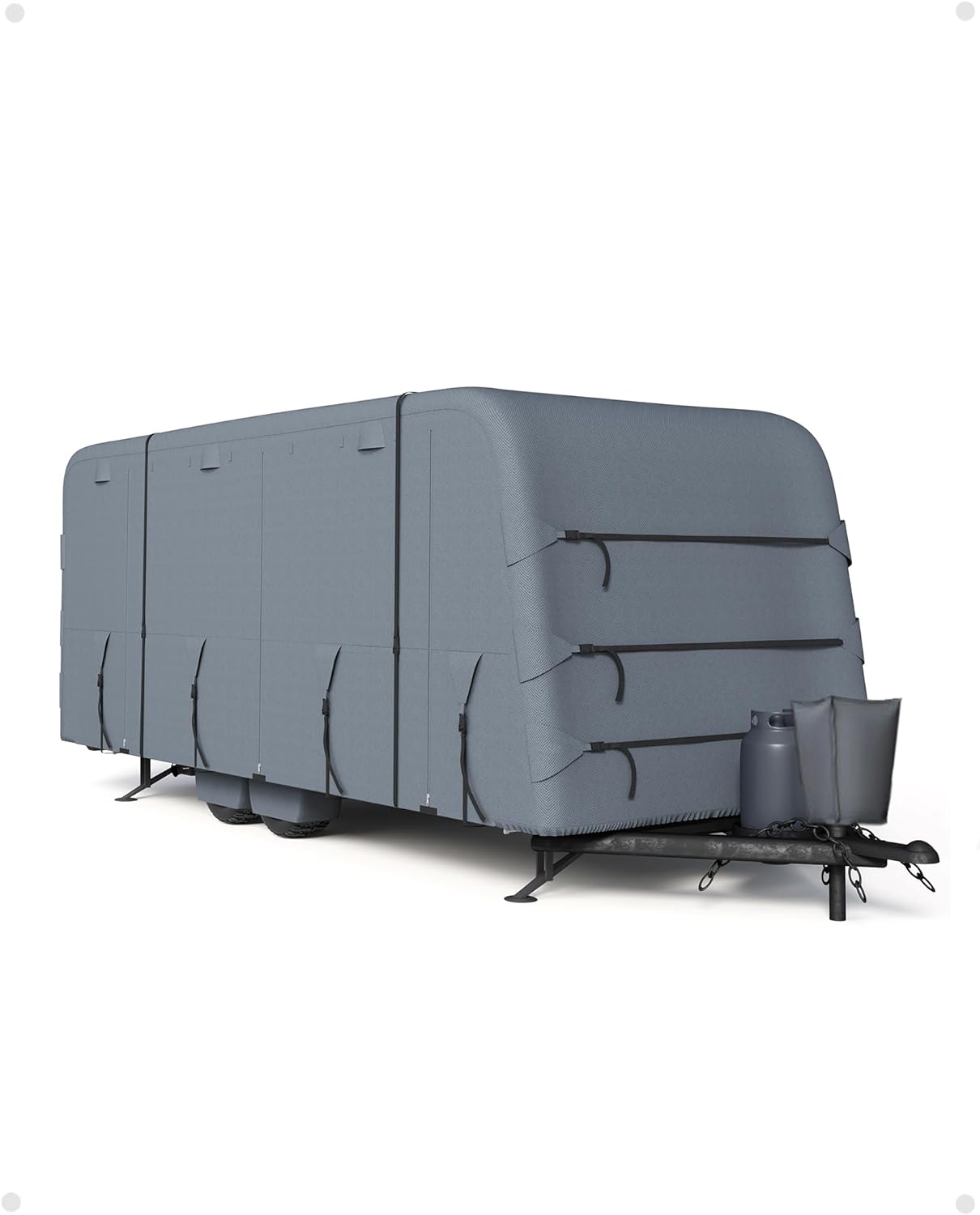 Cubierta de remolque de viaje de alta resistencia, extra gruesa, impermeable y anti-UV, panel superior de 6 capas, cubierta reforzada a prueba de