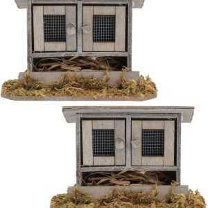 PRETYZOOM Casa de muñecas Gallinero 2pcs Mini Madera Familiar Gallinero Miniatura Gallinero Casa Bonsái Decoración Casa de Muñecas Jardín Accesorio PRETYZOOM Casa de muñecas Gallinero 2pcs Mini Madera Familiar Gallinero Miniatura Gallinero Casa Bonsái Decoración Casa de Muñecas Jardín Accesorio