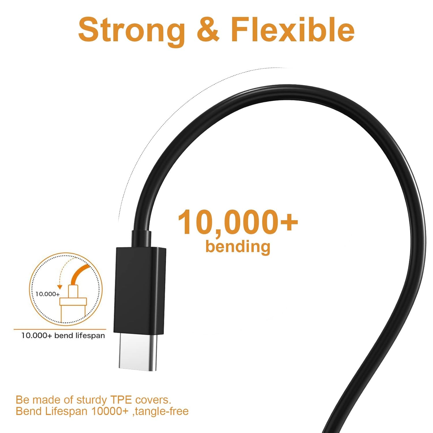 Cable de carga USB tipo C de repuesto compatible con Srhythm NC 25 NC 35 NC 85, Soulmate Series 5, Soulmate Series 3, auriculares con cancelación de