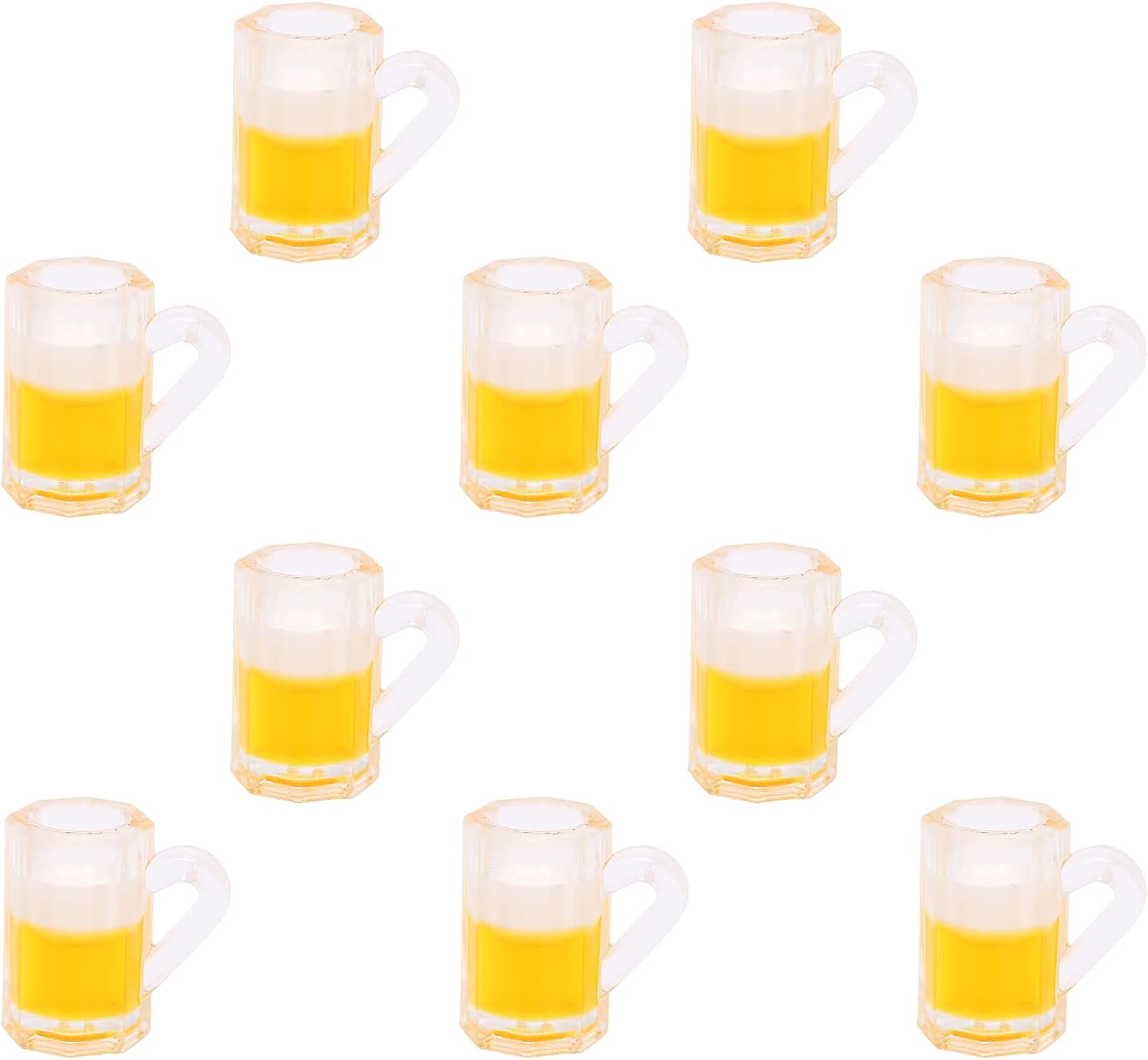 10 mini tazas de cerveza de plástico de 1 onza, vasos de chupito pequeños con asas, vasos transparentes reutilizables para degustación de cerveza