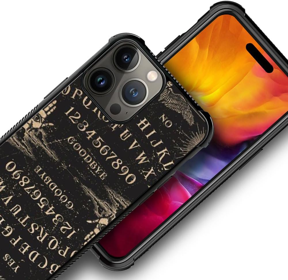 DAIZAG Funda compatible con iPhone 15 Pro Max, H0S Witchy Ouija Board Street Fashion diseño para niños y niñas, gráfico a prueba de golpes, silicona