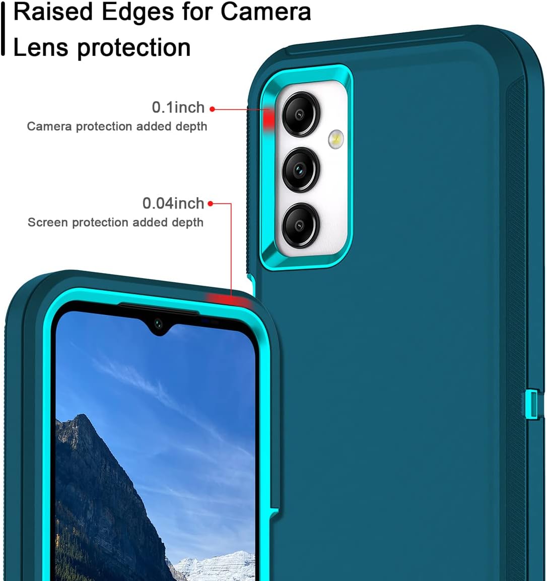I-HONVA Funda para Samsung Galaxy A14 5G, a prueba de golpes, a prueba de polvo y caídas, protección de cuerpo completo de 3 capas sin protector de