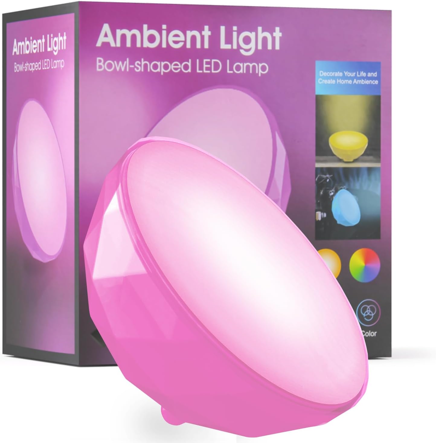 Lámpara LED de estado de ánimo, luz ambiental, regulable RGB que cambia de color, decoración de iluminación nocturna para visualización de imágenes,