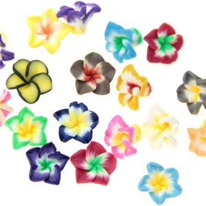 Healifty Accesorios de girasol, 20 unidades, arcilla polimérica, espaciador de flores de plumeria, cuentas sueltas, abalorios florales para hacer Healifty Accesorios de girasol, 20 unidades, arcilla polimérica, espaciador de flores de plumeria, cuentas sueltas, abalorios florales para hacer