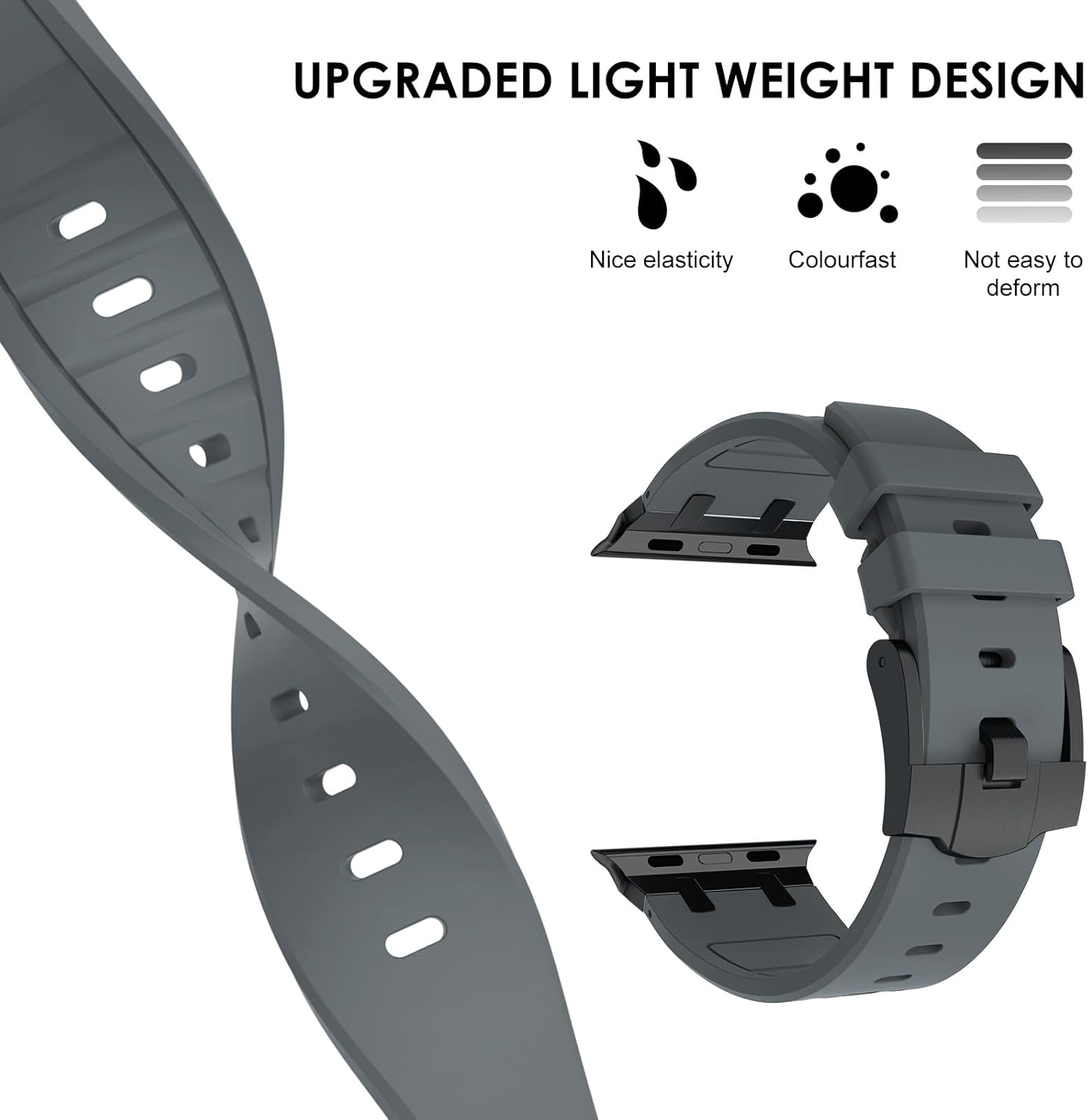 NewWays Apple Watch Ultra Band 1.929 in 1.772 in 1.732 in 1.654 in Hombre, AP Wide Sport – Adaptador de acero inoxidable para iWatch Series 8, 7, 6,
