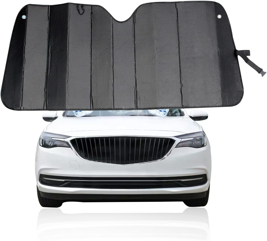 Parasol para parabrisas de automóvil, protector plegable reflectante para ventana delantera, doble grosor de rayos UV y bloqueador de calor con