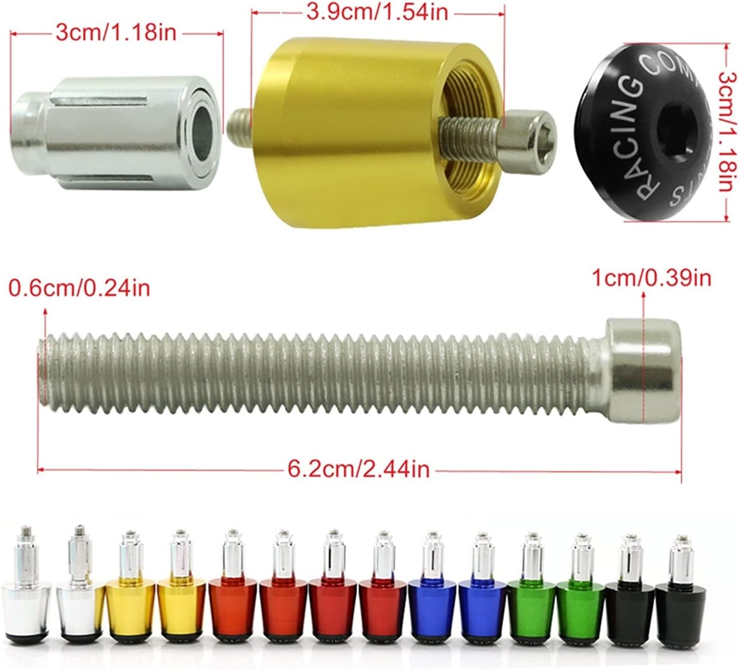 Handlebar Plug 22mm Motorcycle Handlebars Grips Ends Bar Ends Handlebars Caps for YAMA-&HA XT660 X XT660X 2004-2017 2005 2006 2007 2008 2009 2010