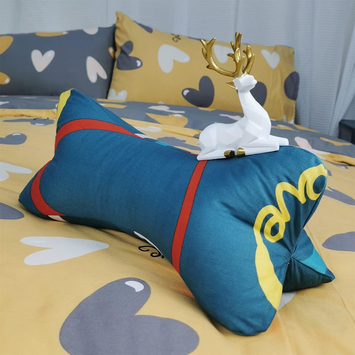 Almohadas de hueso para perro, almohadas especiales para el cuello, soporte para el sueño, almohada de viaje con núcleo de almohada, almohada