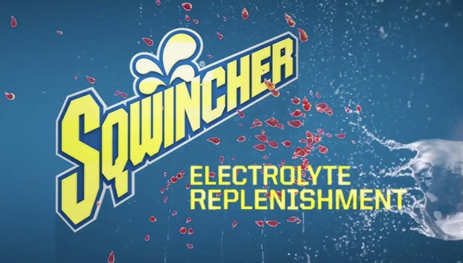 Sqwincher – Mezcla de bebida de reposición de electrolitos, sin azúcar, sabores de primera elección ponche de uva, naranja y frutas, paquete de 150