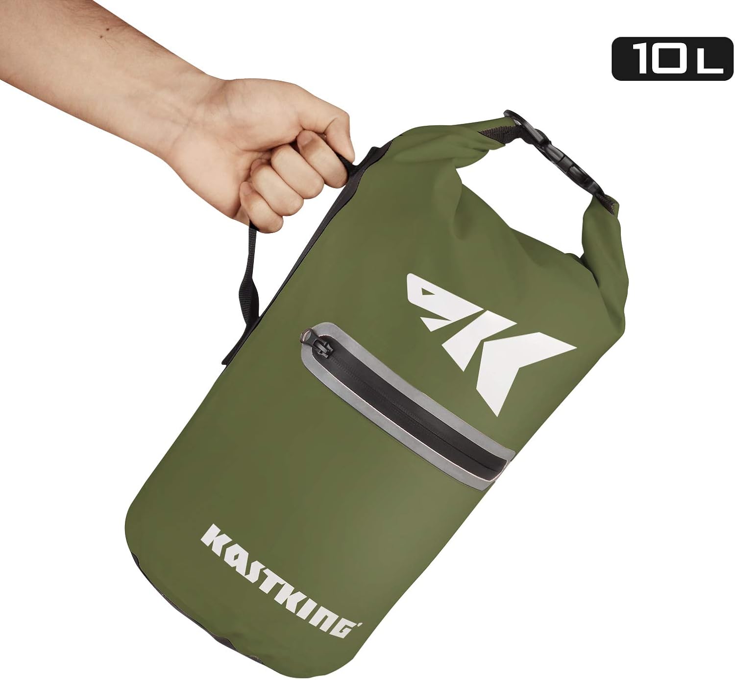KastKing Cyclone Seal – Bolsa seca 100% impermeable con funda para teléfono, bolsillo frontal con cremallera, perfecta para playa, pesca, kayak,
