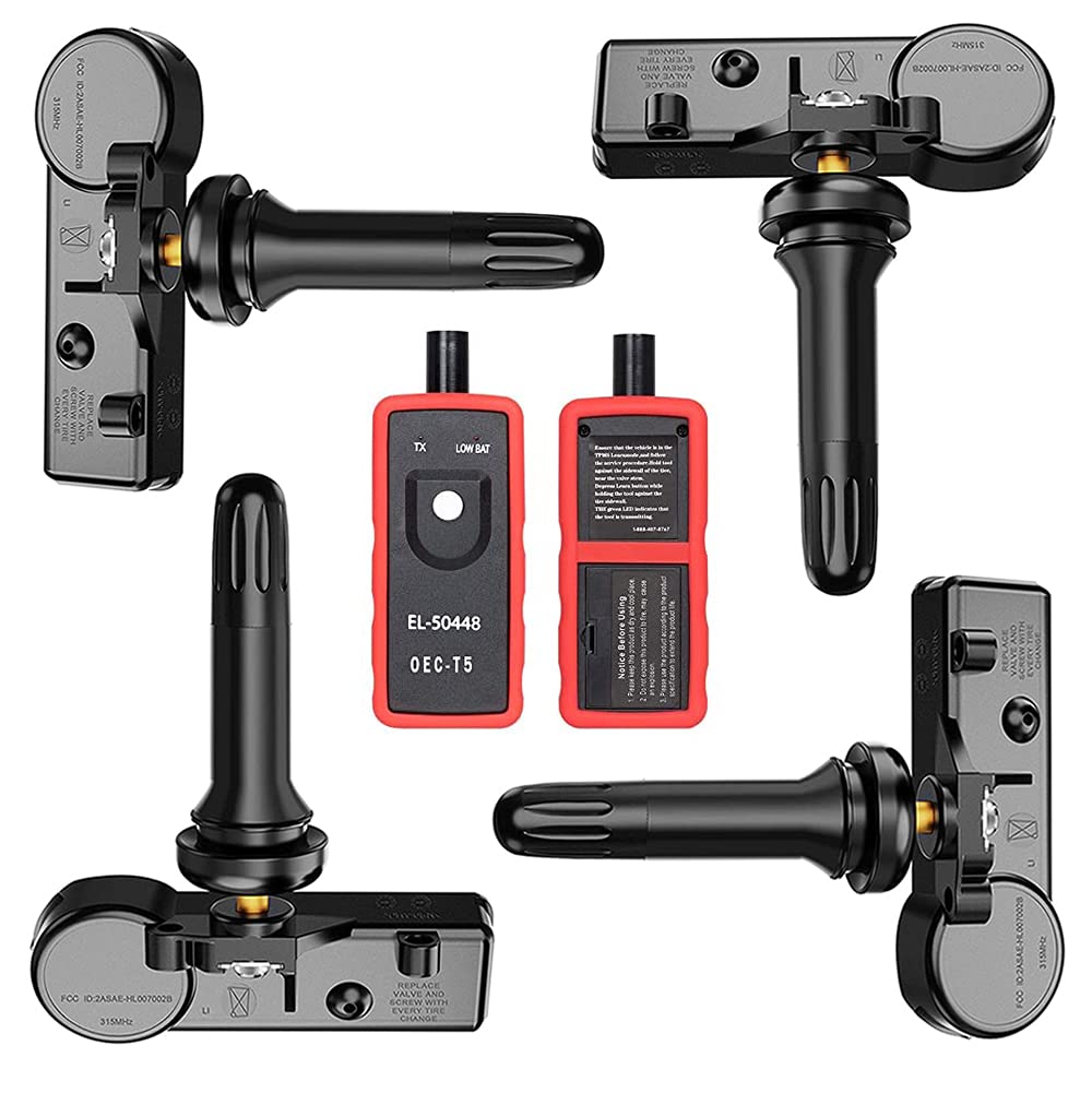 13586335 GM Sensor de presión de neumáticos 315MHZ Sensor TPMS programado con EL-50448 TPMS herramienta de reaprendizaje para Buick Cadillac