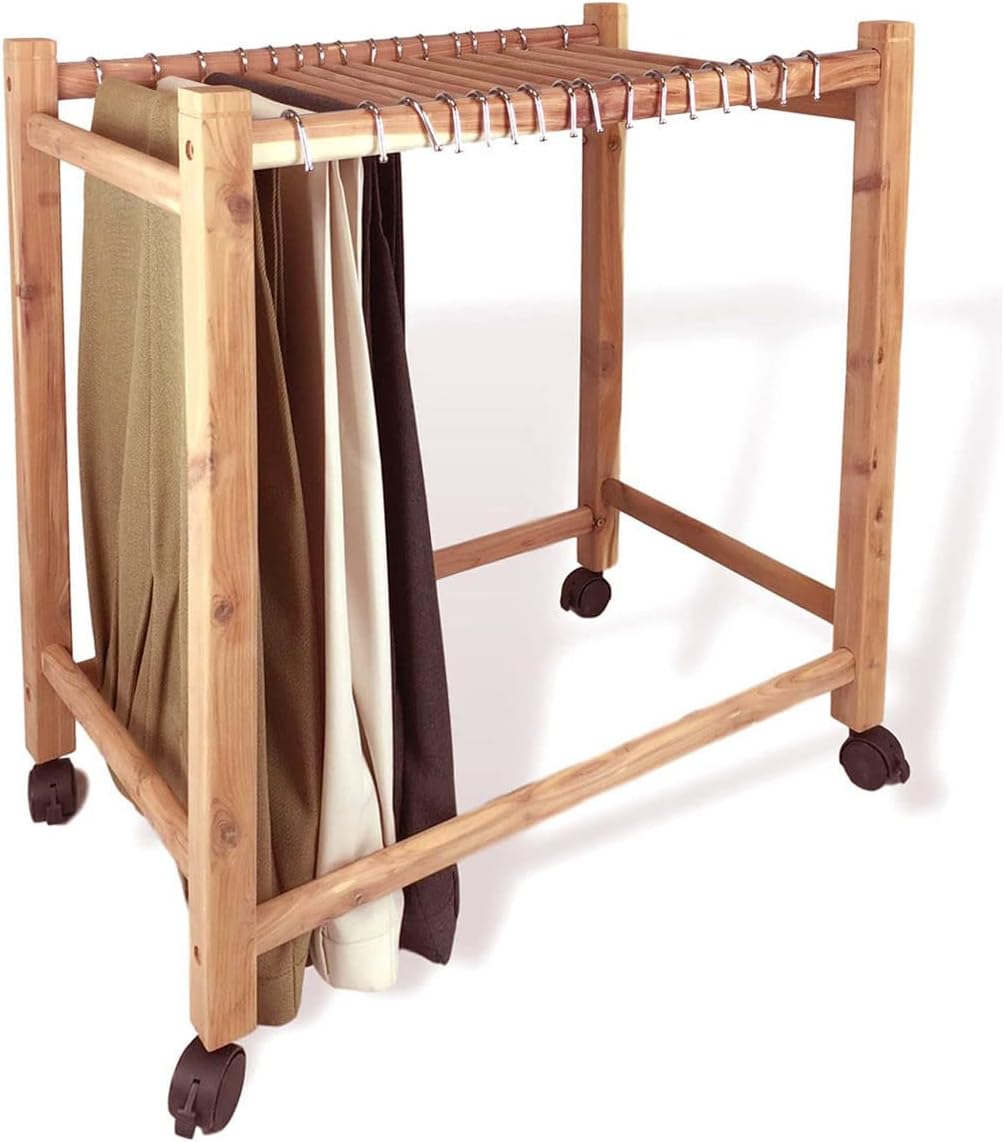 Perchero aromático de cedro rojo para pantalonesperchero (tamaño regular 16 varillas)
