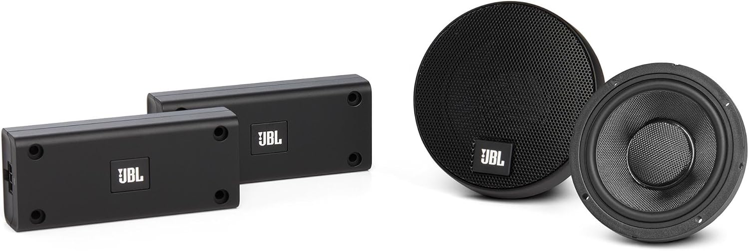 JBL – STADIUM52CF 5 14″ Altavoces de componentes de audio para automóvil de 2 vías (par) con sistema de actualización de rango medio de 3 pulgadas