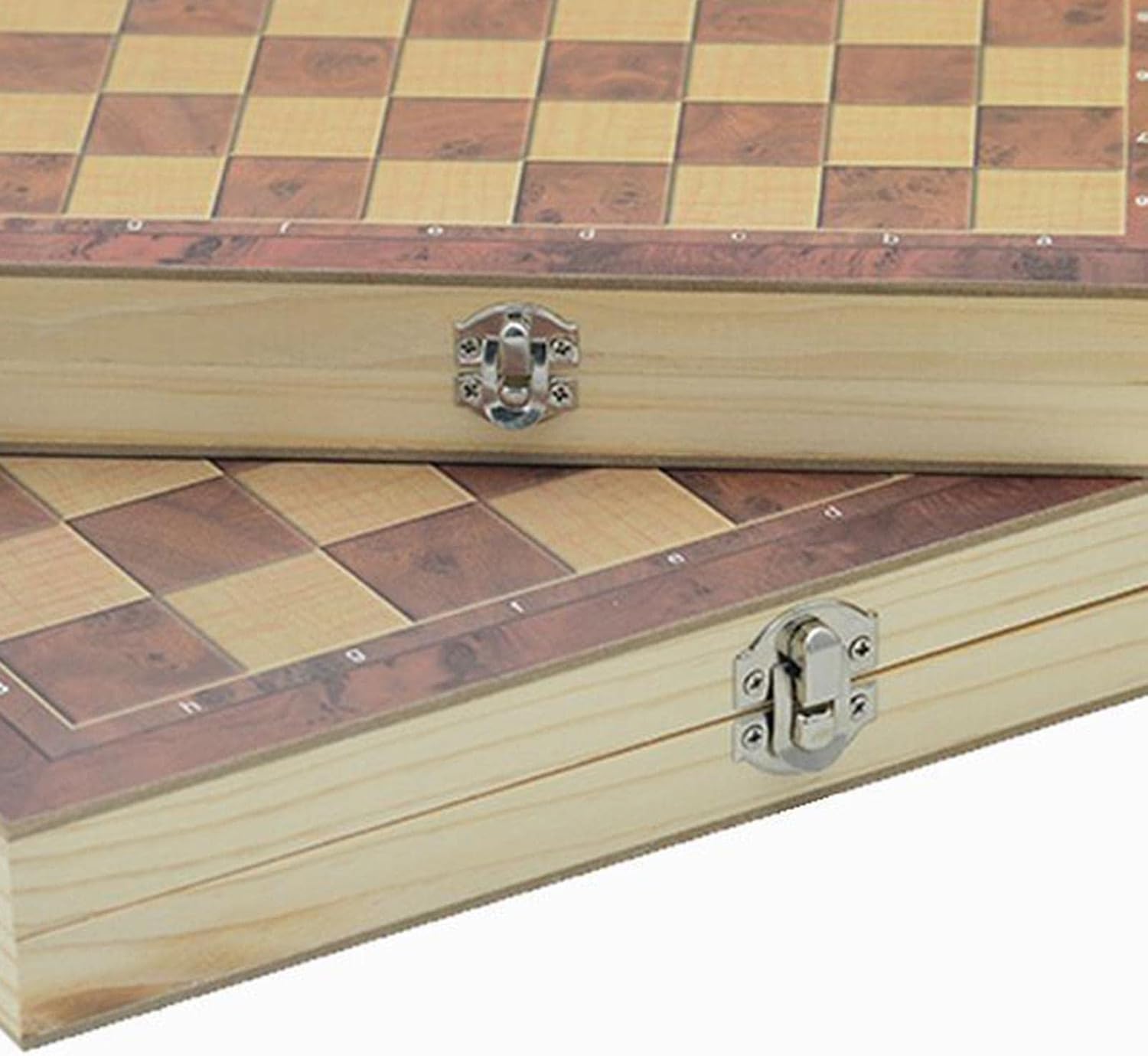 Yiju Juego de ajedrez 3 en 1, tablero plegable, portátil, ligero, estuche de viaje, ajedrez, damas, juegos de backgammon para principiantes, juegos
