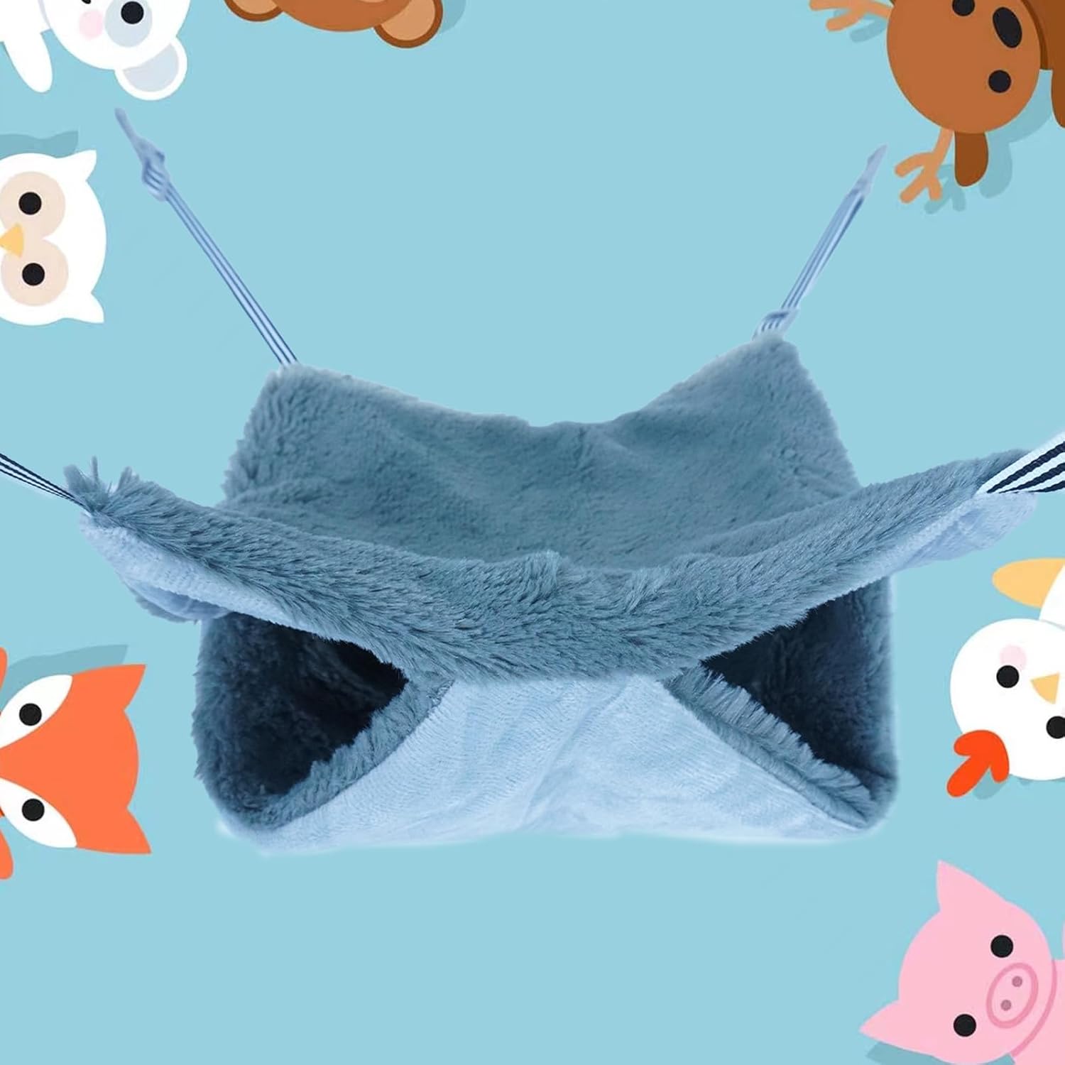Hamaca de jaula de hurón para rata, ropa de cama pequeña para mascotas, accesorios de juguete de doble capa para hámster, cobaya, rata, hurón,