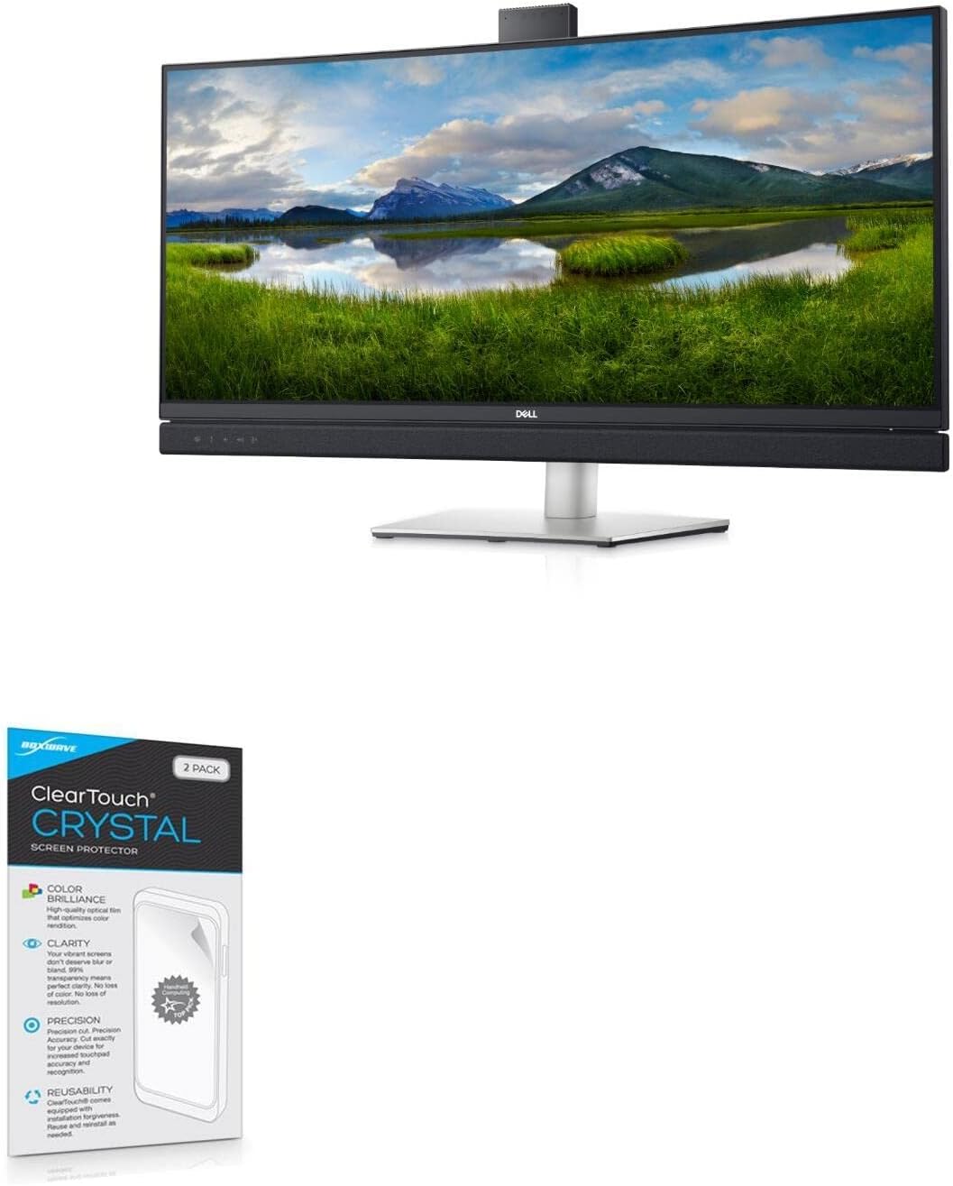 BoxWave – Protector de pantalla compatible con monitor curvado de videoconferencia Dell 34 (C3422WE) (protector de pantalla de BoxWave), ClearTouch