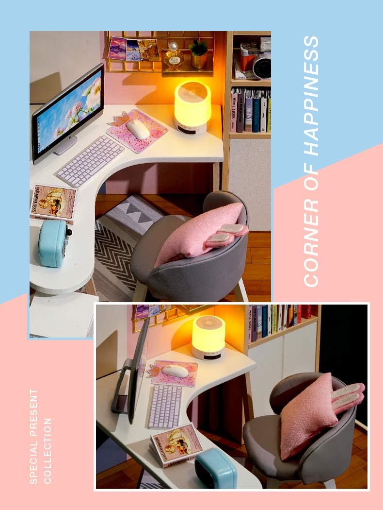 Flever Casa de muñecas Kit de casa de bricolaje en miniatura, habitación creativa con muebles para regalo romántico de arte (mundo de la creatividad)