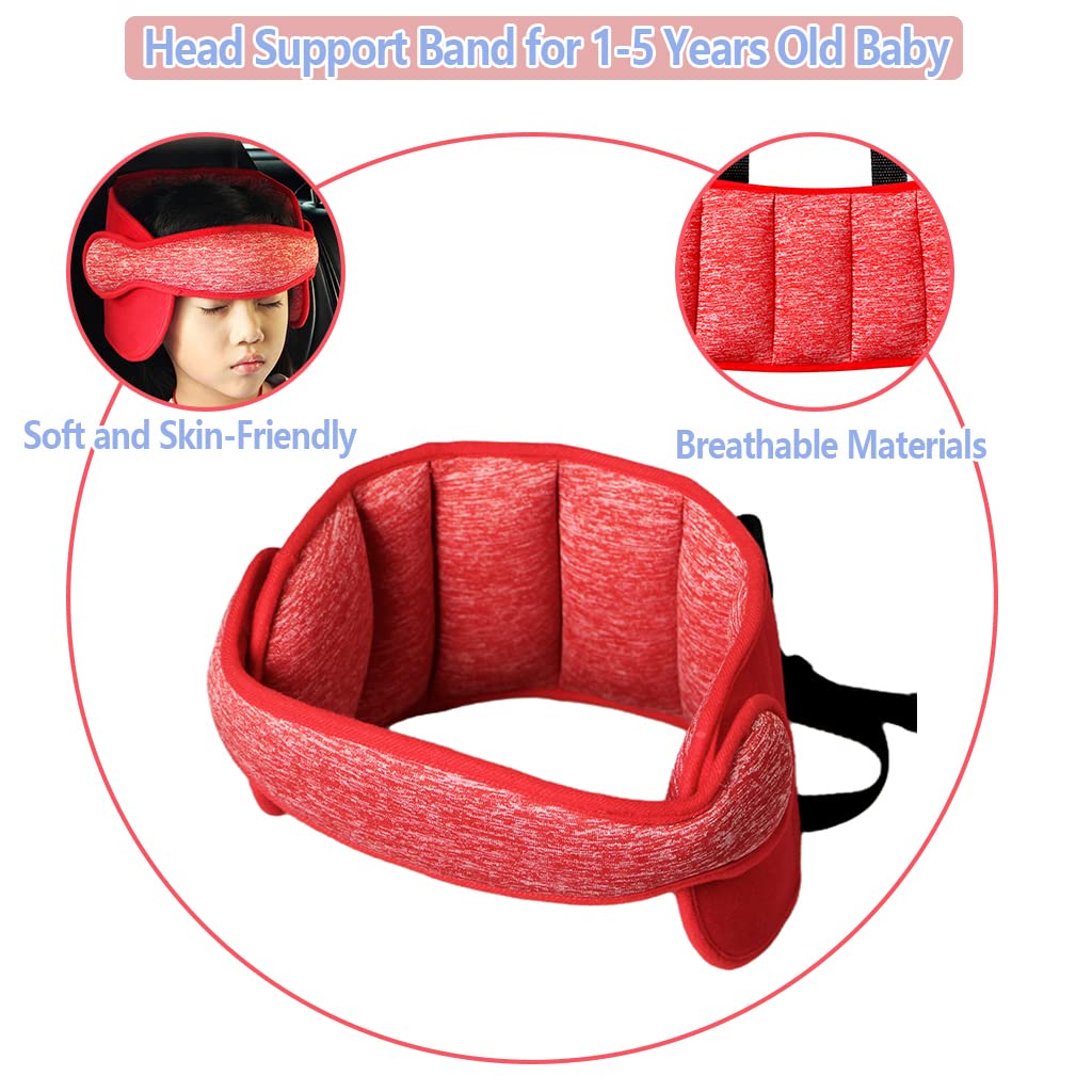 KAKIBLIN Soporte para la cabeza del asiento de automóvil para bebé, soporte de cabeza de bebé para cochecito de asiento de automóvil, correa de