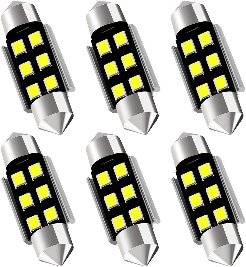 DE3175 DE3021 6418 6411 211-2 212-2 578 569 Canbus Bombillas LED de luz interior sin errores 6000K Xenon Blanco, Super brillante 6SMD chips para