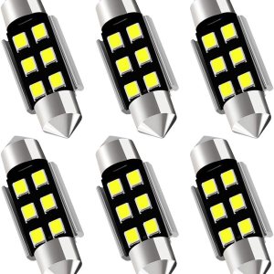DE3175 DE3021 6418 6411 211-2 212-2 578 569 Canbus Bombillas LED de luz interior sin errores 6000K Xenon Blanco, Super brillante 6SMD chips para DE3175 DE3021 6418 6411 211-2 212-2 578 569 Canbus Bombillas LED de luz interior sin errores 6000K Xenon Blanco, Super brillante 6SMD chips para