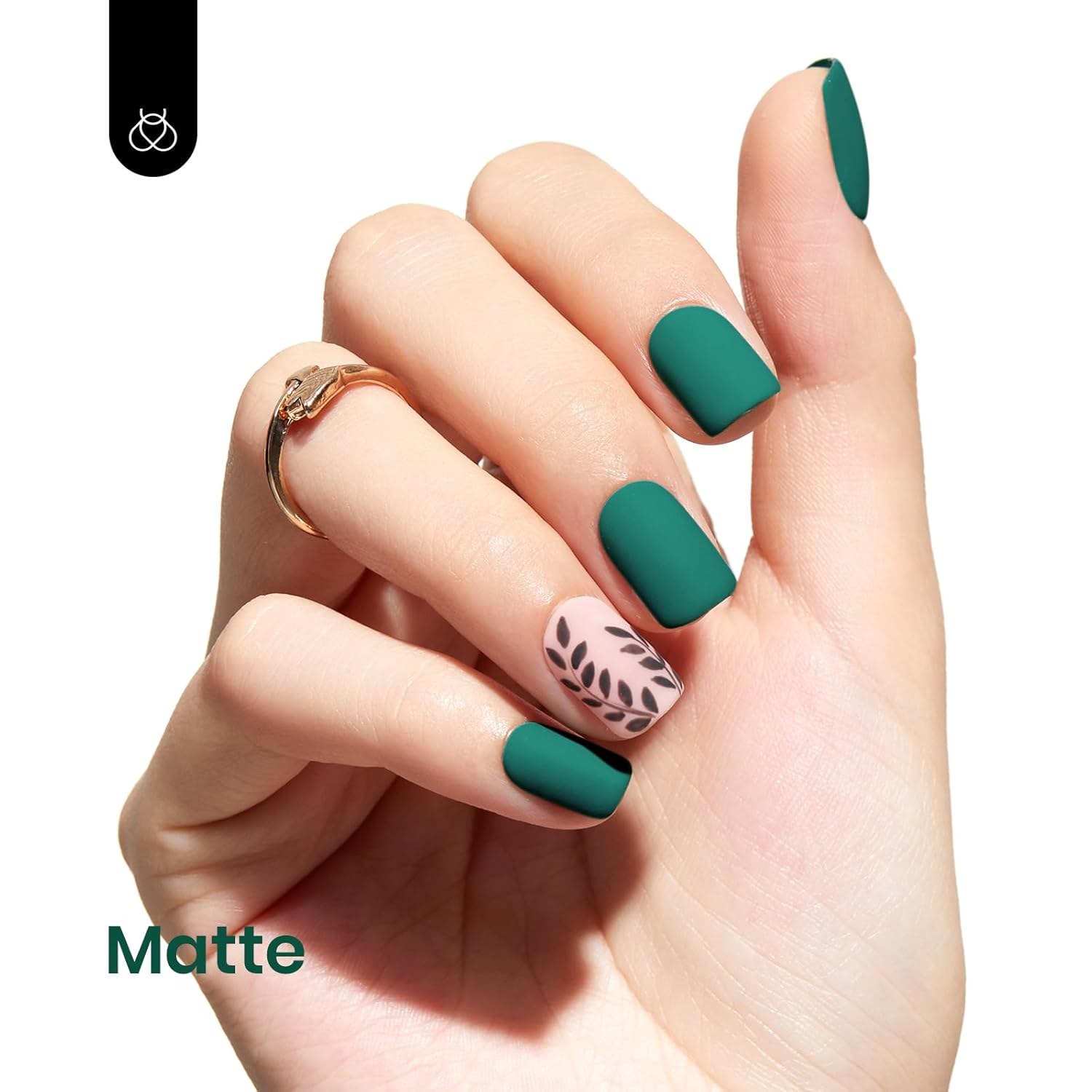Beetles – Esmalte de uñas en gel, 1 unidad de 0.5 onzas fluidas (15ml), esmalte de uñas en gel de color verde esmeralda, con lámpara LED, arte de