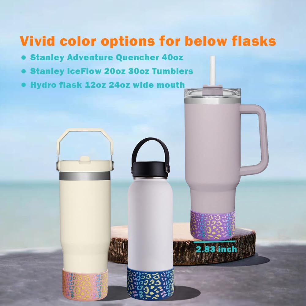 WK IEASON 2 fundas protectoras de vaso para Stanley Quencher Adventure de 40 onzas y Stanley IceFlow de 20 onzas, 30 onzas y compatible con botella