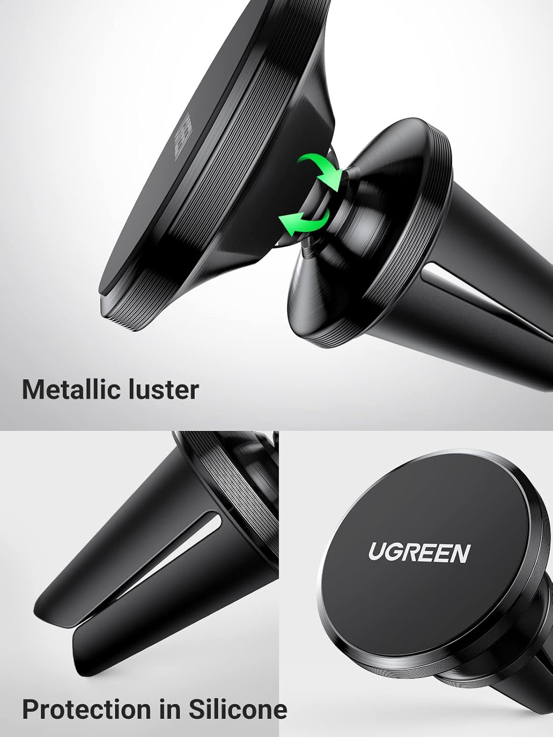 UGREEN Paquete de soporte magnético para teléfono y soporte de ventilación para automóvil