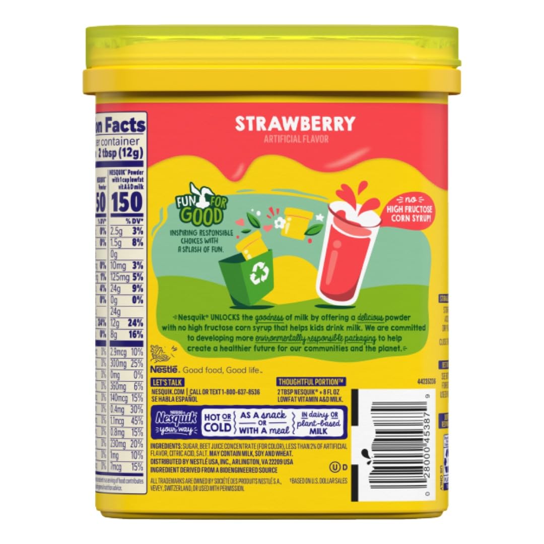 Nesquik – Leche de fresa en polvo con tarjeta Deal Dave