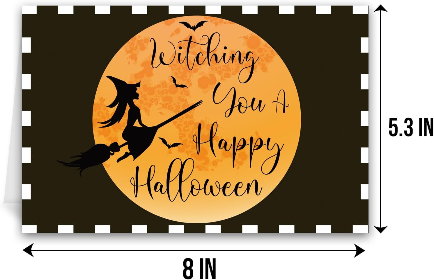 Qiliji Divertida tarjeta de Halloween para él, tarjeta de Halloween de bruja, tarjeta de Halloween de mago, tarjeta de juego de palabras de
