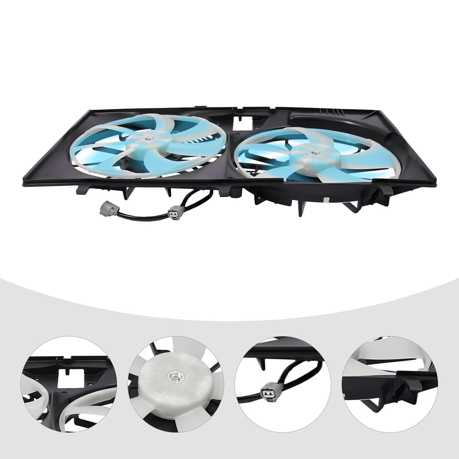 Reemplazo del conjunto de ventilador de condensador de radiador dual para 622670, ventilador de enfriamiento del radiador para 2011-2016 to-yota