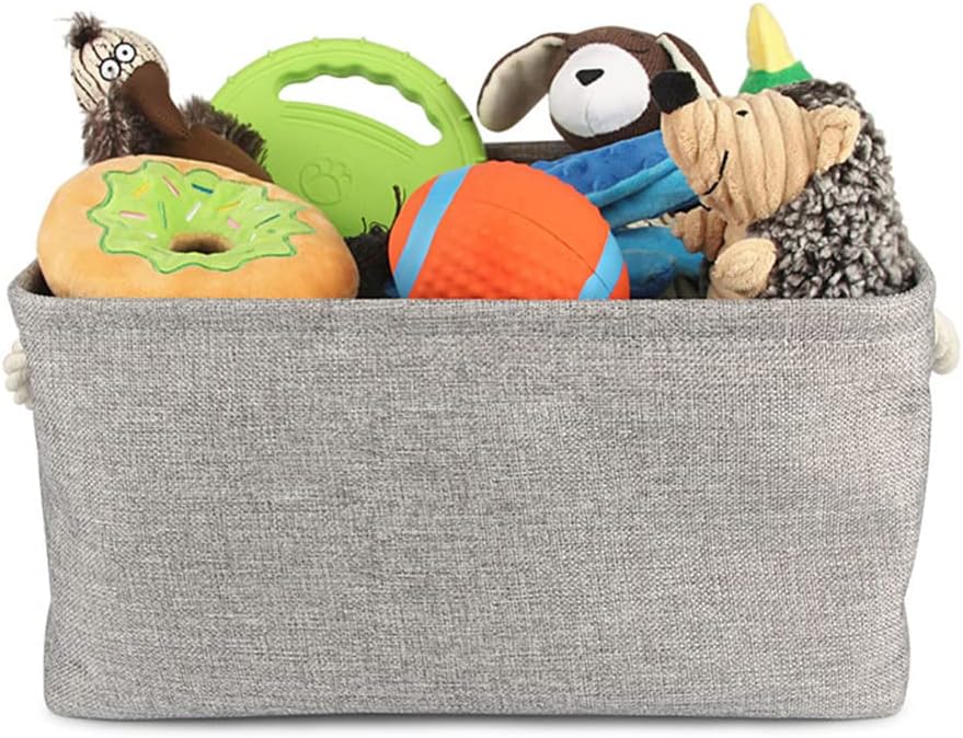 gors Cesta plegable de almacenamiento personalizada para juguetes para perros y gatos, caja plegable con nombre personalizado, contenedores para