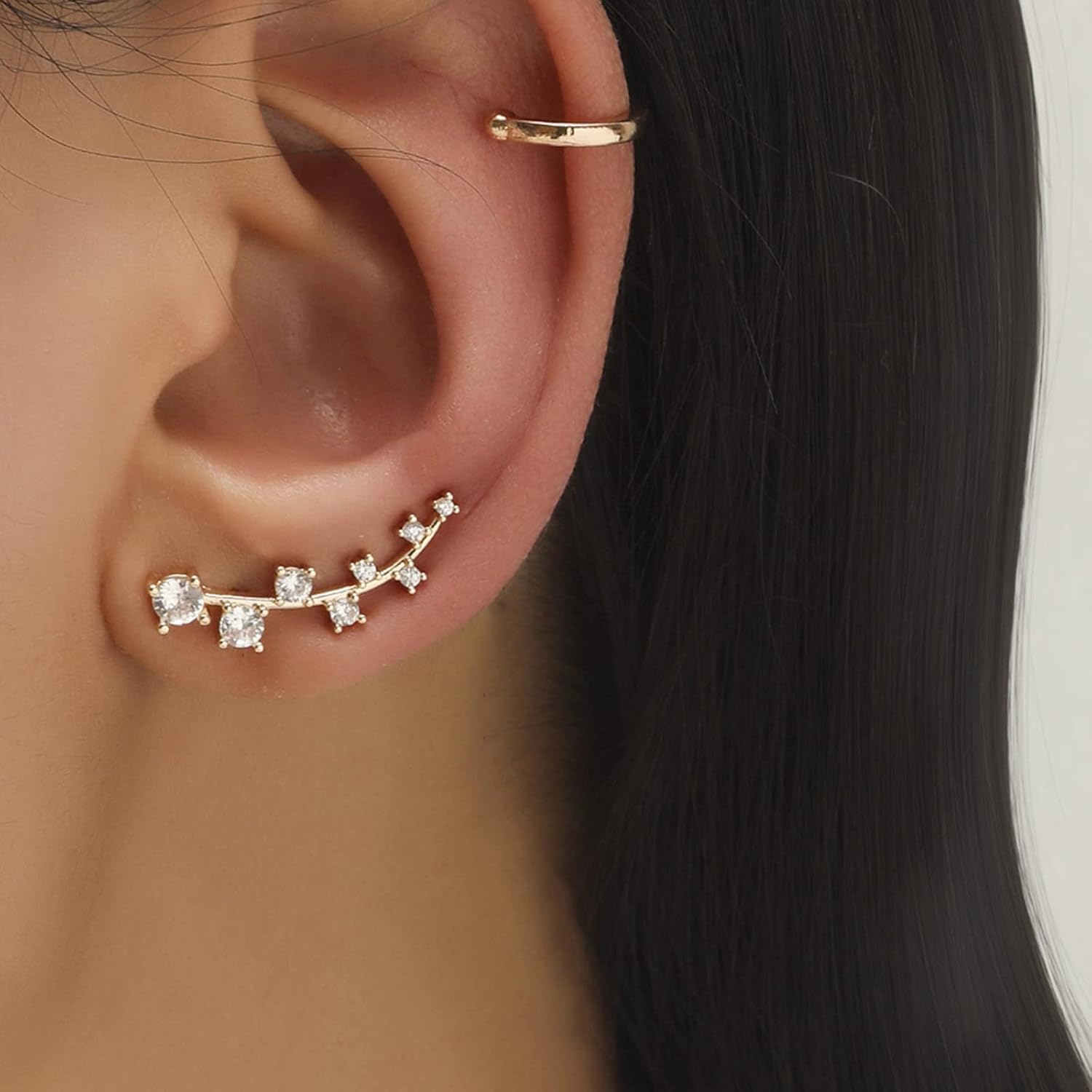 Small Ear Hoops Shining Earrings Earrings Pierced Star Earrings Earrings Diamond Earrings Earnings for Women