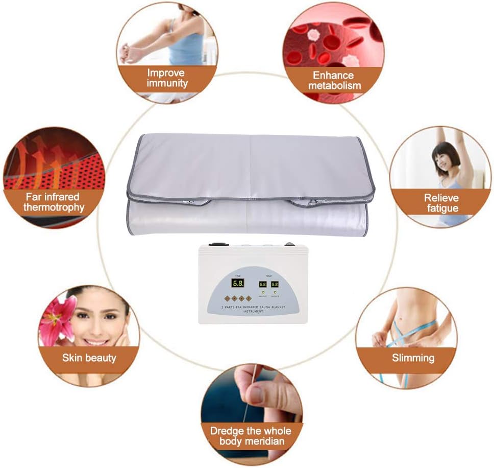 Manta de sauna, portátil de infrarrojos lejanos, manta de calefacción para sauna de desintoxicación, manta de calor para el hogar, uso profesional