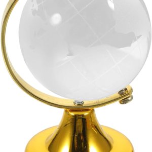 Veemoon Decoración de cristales, decoración de mesa, decoración de escritorio de oficina, mini globo de cristal, globo del mundo de cristal, globo Veemoon Decoración de cristales, decoración de mesa, decoración de escritorio de oficina, mini globo de cristal, globo del mundo de cristal, globo