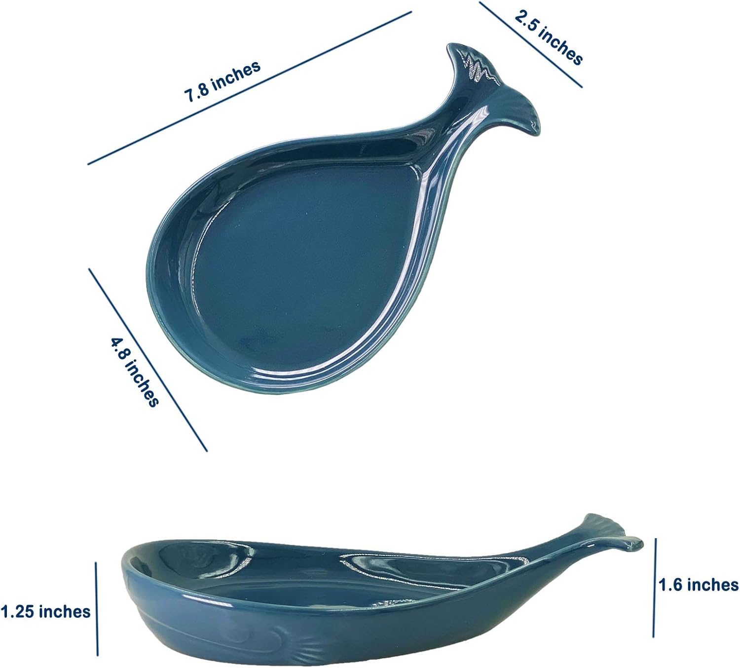 Cuchara costera de cerámica para cocina, ballena