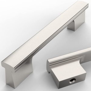 Asidrama Paquete de 10 manijas de gabinete de cocina de níquel satinado cepillado de 3.75 pulgadas (3.780 in), tiradores de gabinete, accesorios de Asidrama Paquete de 10 manijas de gabinete de cocina de níquel satinado cepillado de 3.75 pulgadas (3.780 in), tiradores de gabinete, accesorios de