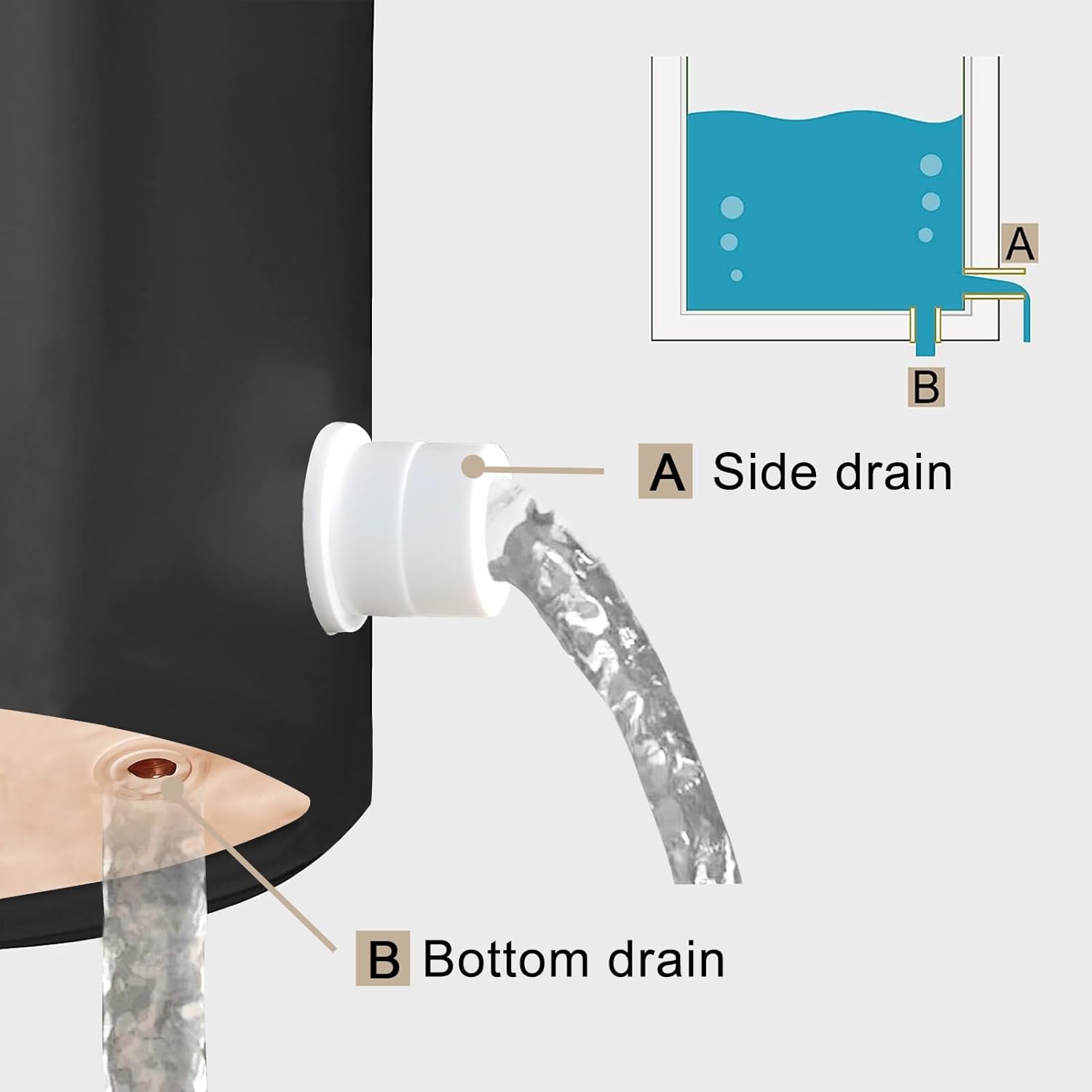 Bañera plegable portátil para adultos, bañera de hidromasaje, bañera plegable independiente, bañera de hidromasaje con cojín (29.5 x 29.5 x 29.5