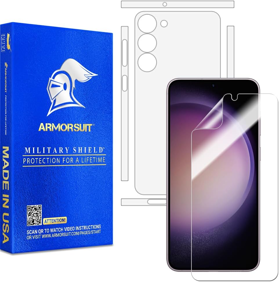 Armor Suit MilitaryShield – Película de cuerpo completo + protector de pantalla diseñado para Samsung Galaxy S23 Plus 5G  Galaxy S23+ (6.6 pulgadas,