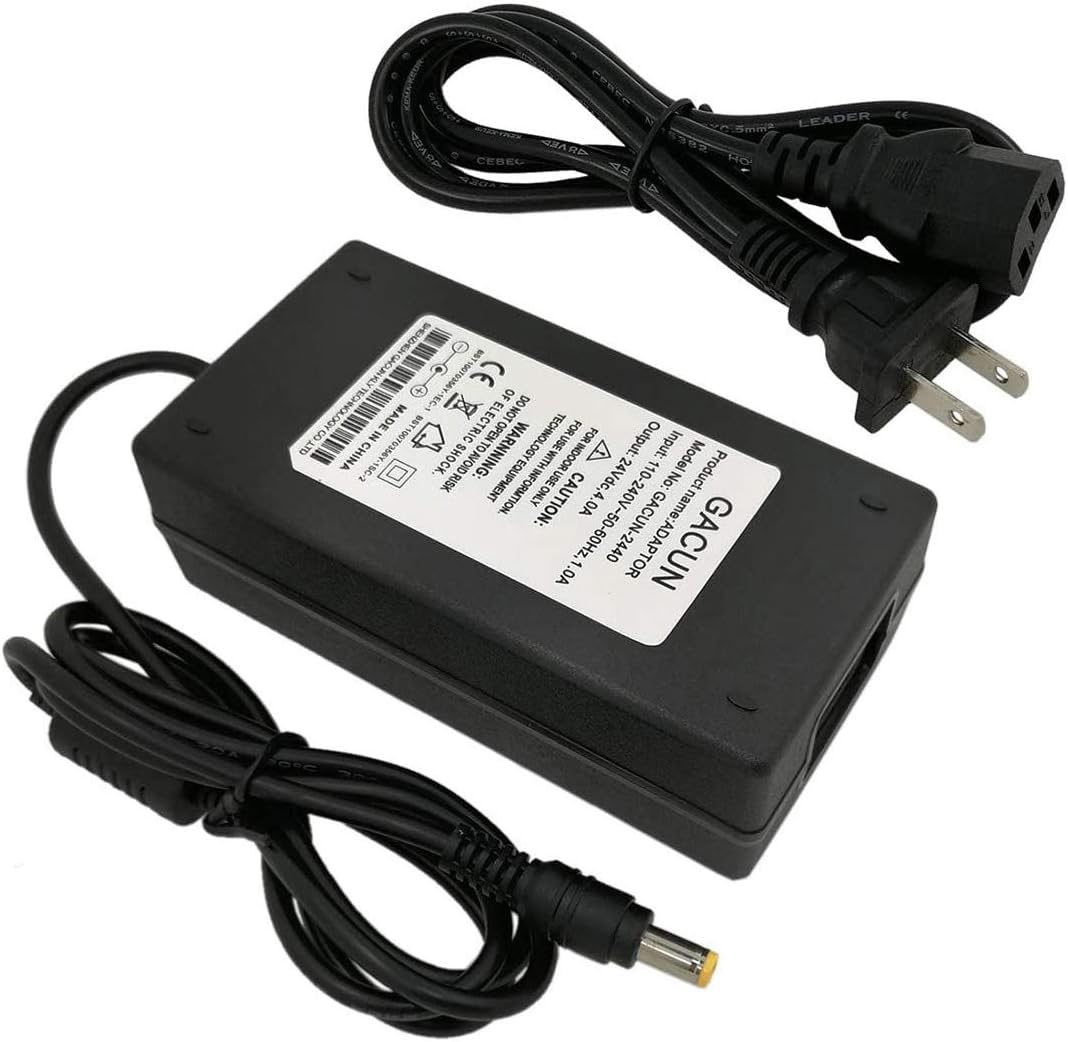 YUNBO Adaptador de fuente de alimentación de 24V 4A, CA 110-240V a DC 24V 96W Transformadores para luces de tira LED Cámara CCTV Router inalámbrico