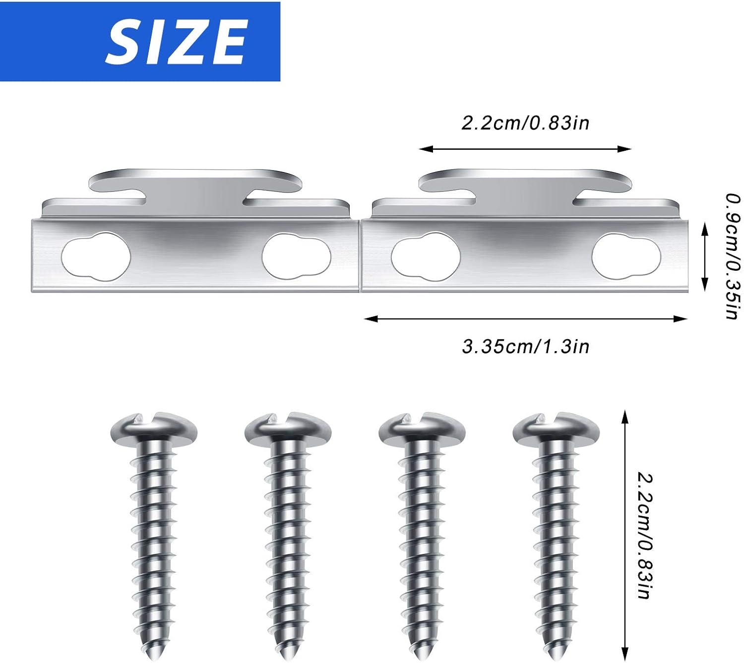 Funrous Soporte para barra de cortina, ganchos de cortina, accesorios de soporte de pared, ganchos ajustables para barra de cortina con tornillos,
