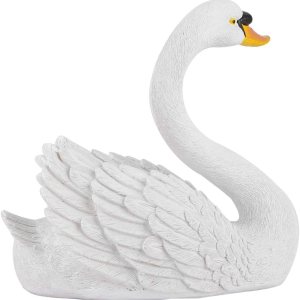 01 Figura de cisne blanco, decoración de jardín de cisne flotante resina simulación estanque de cisnes paisaje paisajismo jardinería decoración 01 Figura de cisne blanco, decoración de jardín de cisne flotante resina simulación estanque de cisnes paisaje paisajismo jardinería decoración