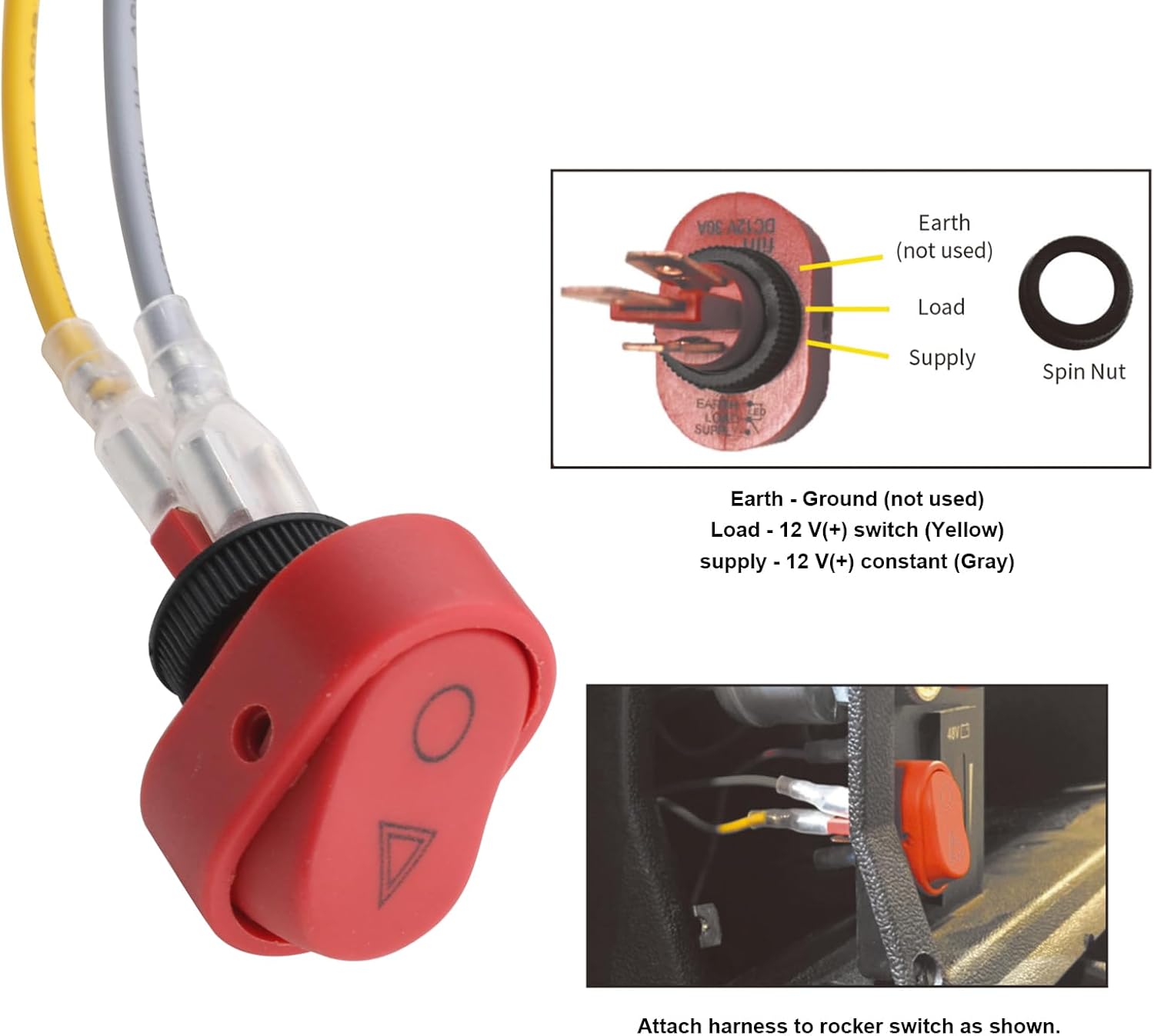 Roykaw Kit de señal de giro universal para carrito de golf de 12 V, compatible con EZGO Club Car y Yamaha, kit de repuesto intermitente, incluye