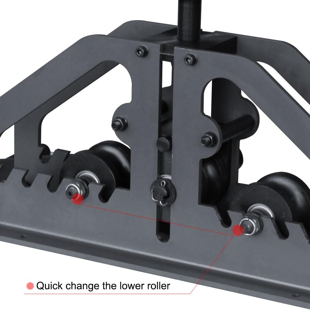 KAKA INDUSTRIAL Dobladora manual del rodillo del tubo de TR-60L, dobladora del tubo de la alta precisión, SIN cualquier rodillo