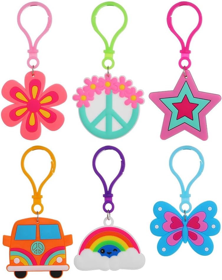 24 llaveros para fiesta, estilo bohemio, hippie, retro, hippie, arcoíris, margaritas, para baby shower, hippie, margarita, bohemio, decoración