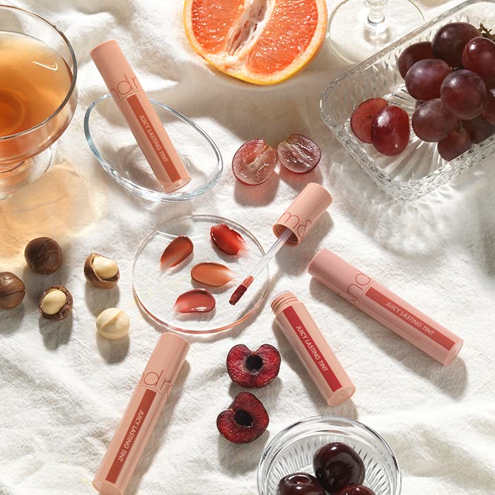 rom&nd Juicy Lasting – Tinte de labios de color intenso con acabado jugoso y brillante, de larga duración, efecto MLBB, hidratante, altamente