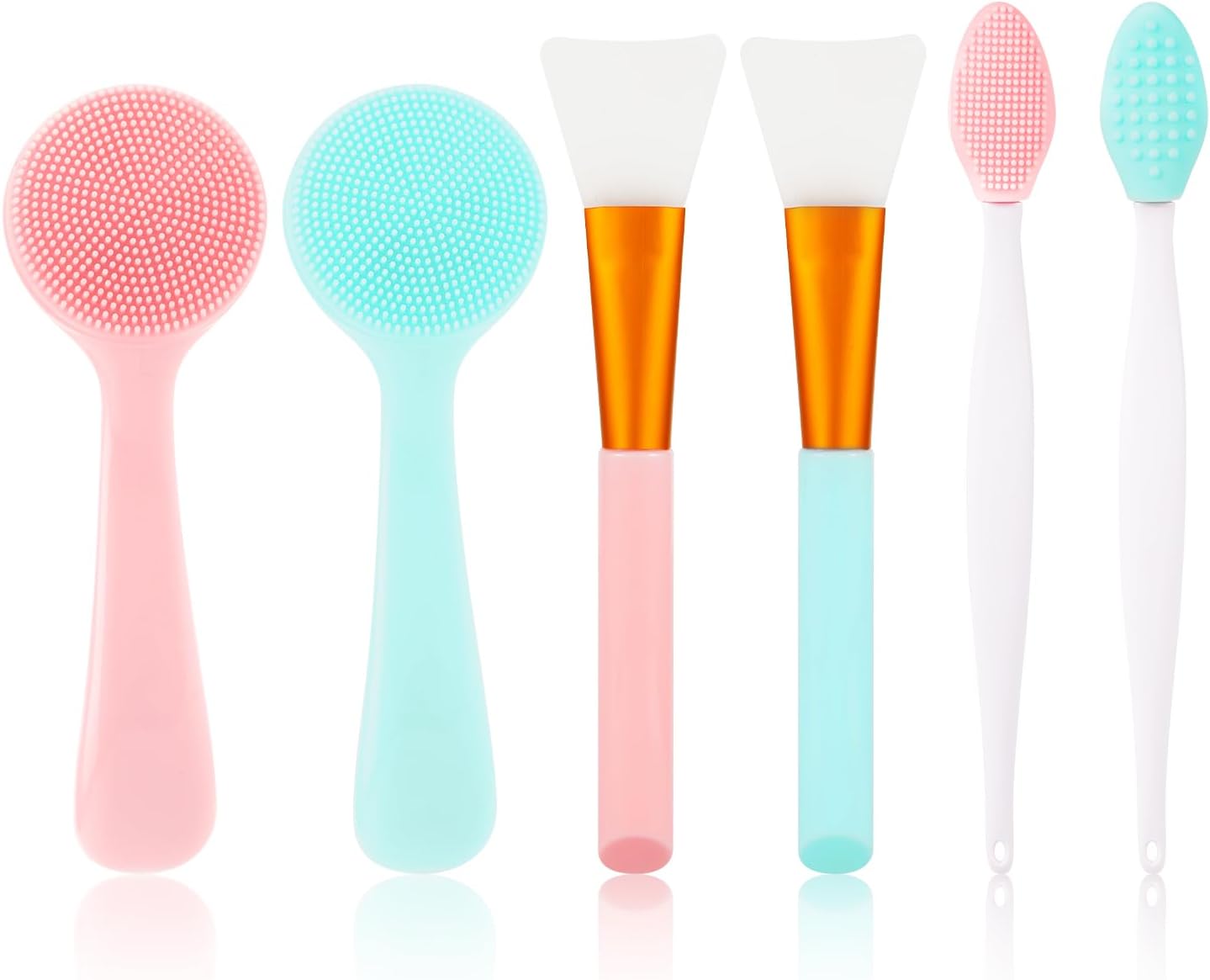 6 piezas de herramienta exfoliante para el cuidado de la piel, cepillo exfoliante de silicona para la cara, cepillo exfoliante facial para todo tipo