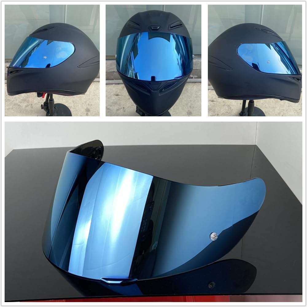 KMAN Casco de motocicleta visera escudo para AGV K3SVK5 K1 K5S protector solar capacetes lente Cascos accesorios (azul), universal