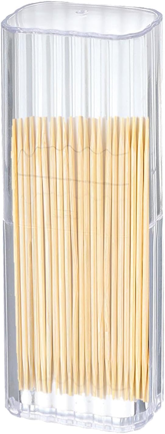 Qtip Holder Estuche de viaje, Caja de almacenamiento de hisopos de algodón acrílico transparente, soportes de hisopos de algodón duraderos, soporte