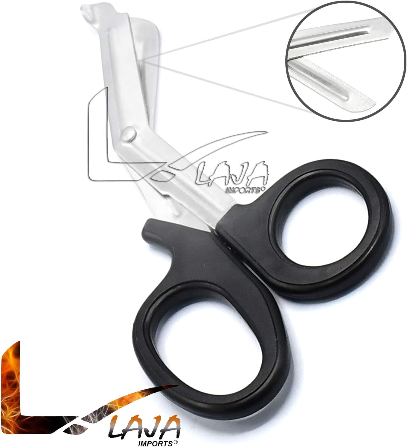 3 piezas (negro, amarillo y azul) para uso paramédico, vendaje trauma EMT, tijeras de acero inoxidable de 7.25 pulgadas (marca LAJA IMPORTS