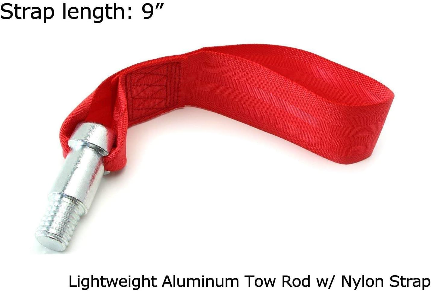 iJDMTOY Juego de correa de gancho de remolque de carreras de alta estética roja compatible con Toyota Supra GR 2020 en adelante, hecha de varilla de